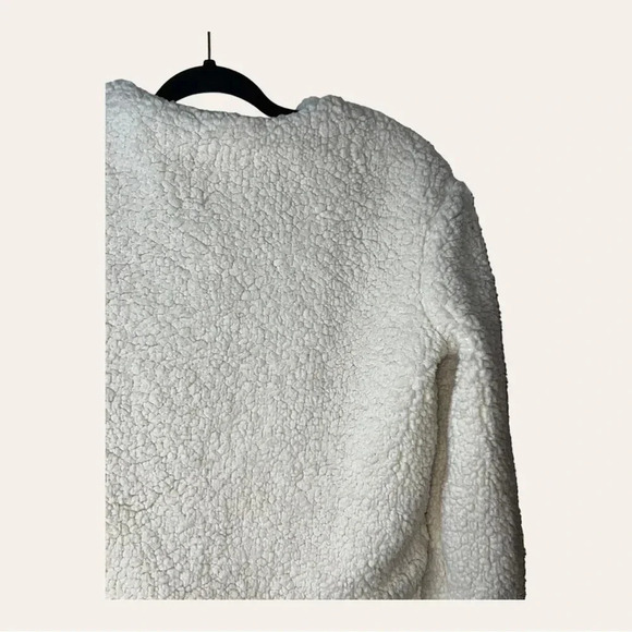 0105W. JACK BY BB DAKOTA SHERPA JACKET FULL ZIP WITH POCKETS SIZE MEDIUM WHITE - Picture 10 of 12